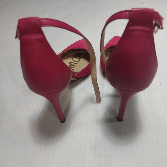 Sam Edelman Women's Pink Leather High Heels Shoes Size 8.5M - Picture 9 of 15